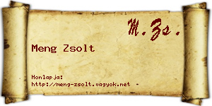 Meng Zsolt névjegykártya